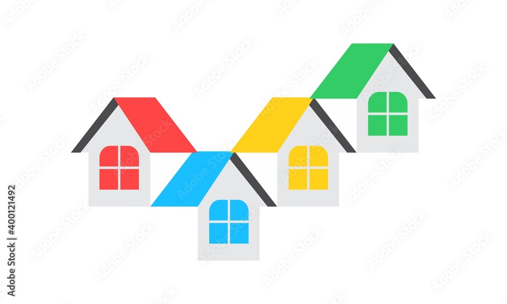 Colorful house illustration vector design