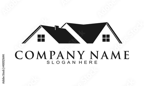 Home property illustration vector logo