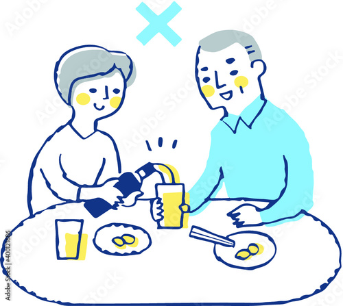 感染症予防対策　お酌の禁止