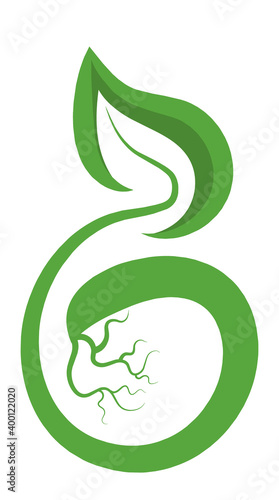 Sprout icon stock illustration ,Growth logo concept