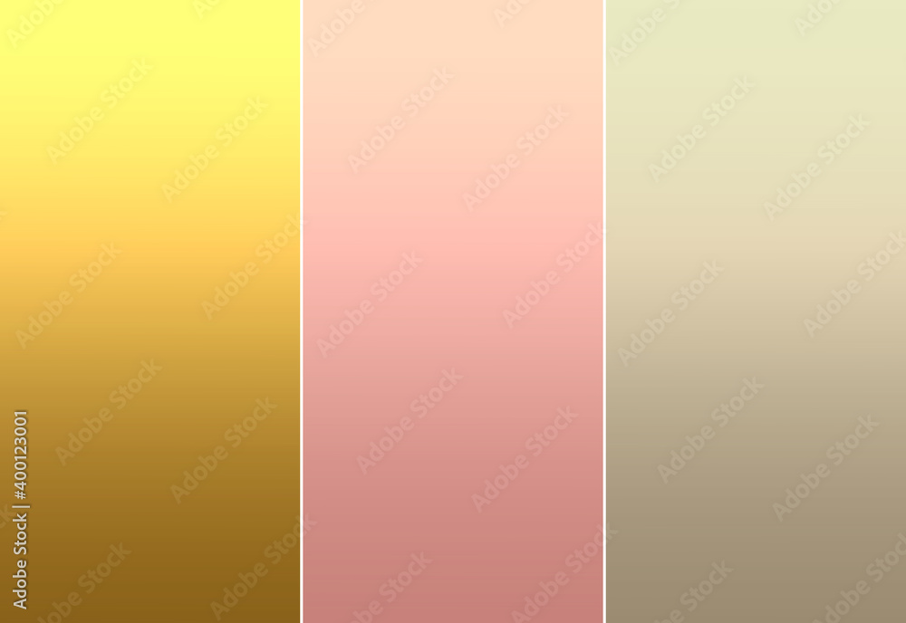 Fototapeta premium ゴールド ピンクゴールド シャンパンゴールド テクスチャ 素材 セット