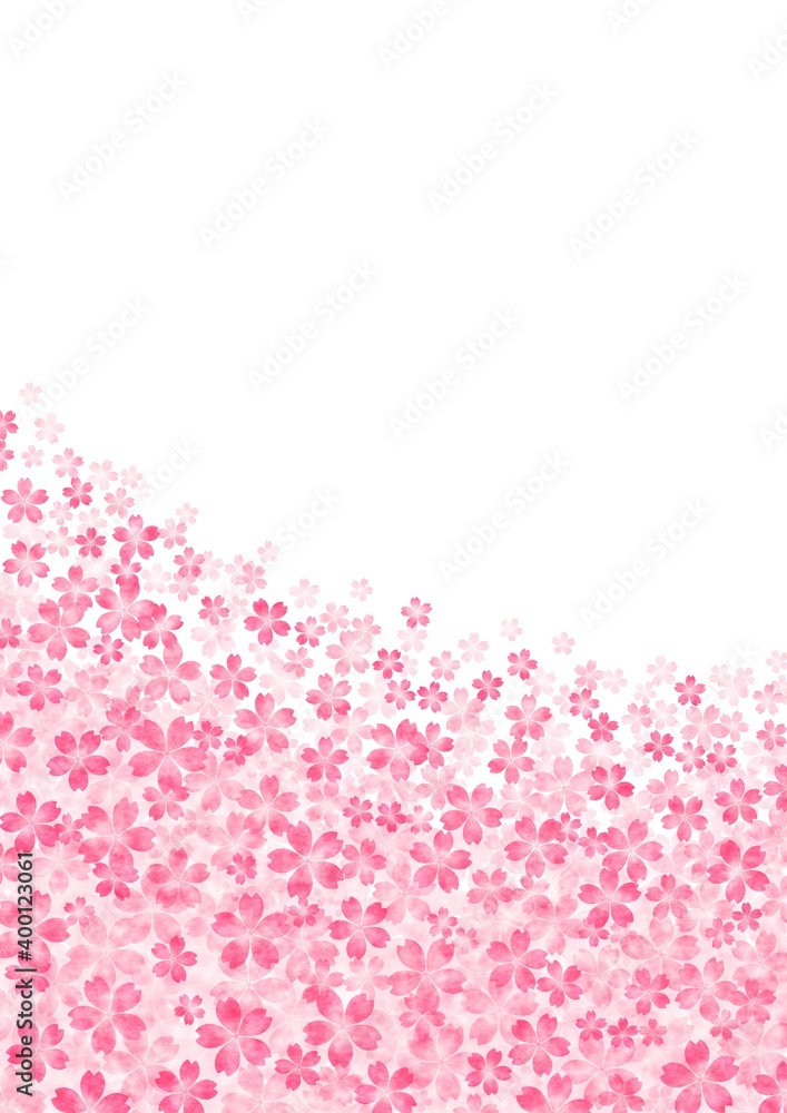 画面下に咲き広がる桜の縦長背景イラスト no.01 画面下に咲き広がる桜の縦長背景イラスト no.01