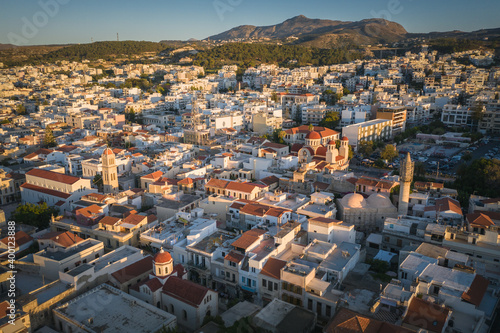 Rethymno city at Crete island in Greece. The old venetian harbor.