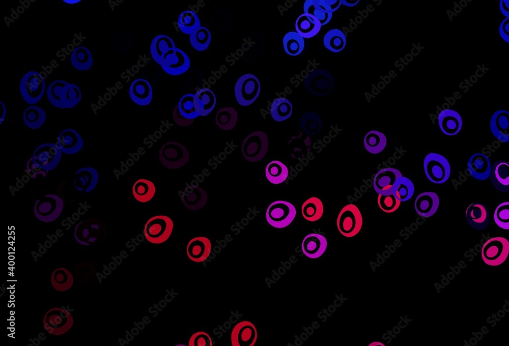 Dark Pink, Blue vector texture with disks. Dark Pink, Blue vector texture with disks.