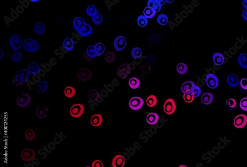 Dark Pink, Blue vector texture with disks.