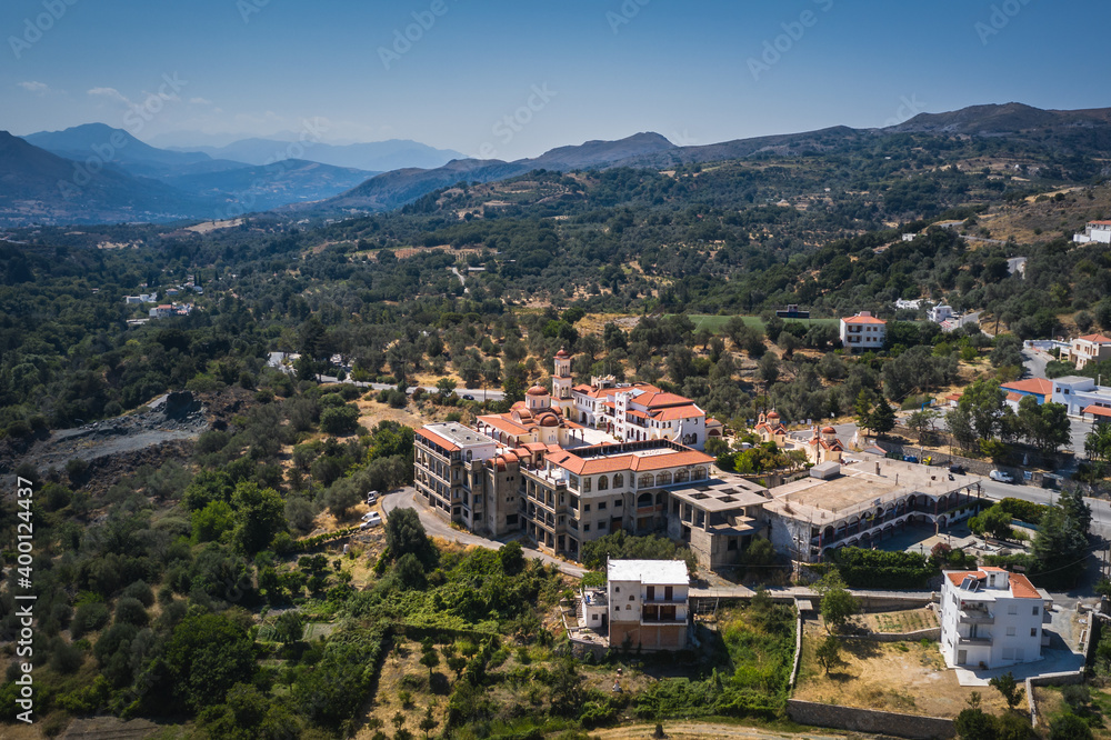 Orthodox monastery in the mountain village of Spili, Crete