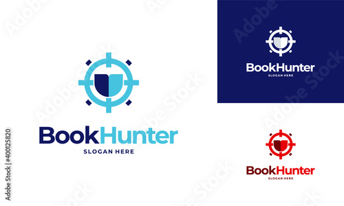 Book Hunter logo designs concept vector, Education logo designs icon template © Lucky Creative's