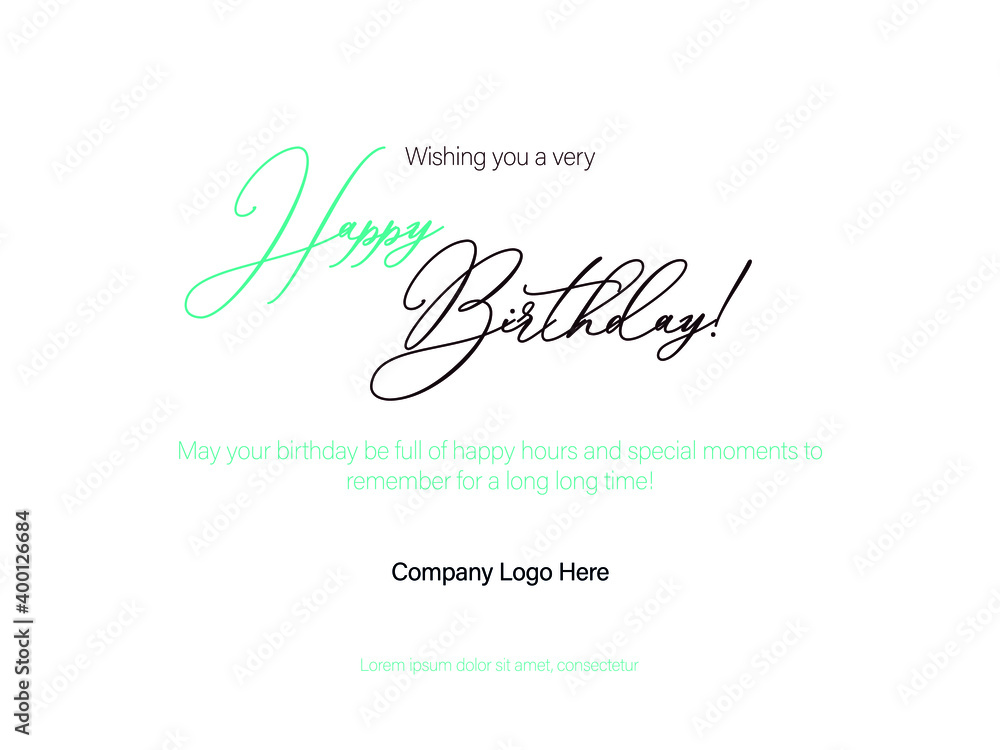 Minimal Birthday Greeting Card