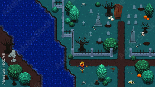 Tomb top down game tileset