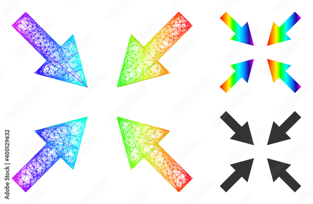 Spectral colorful network compress arrows, and solid spectral gradient ...