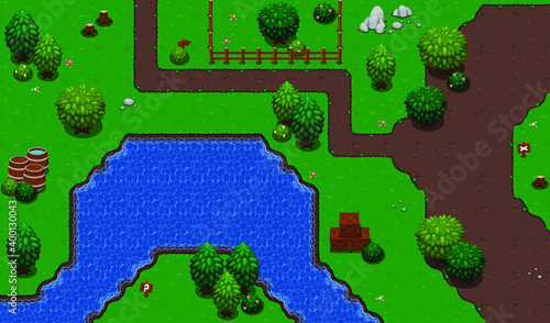 Grassland Top Down Game Tileset