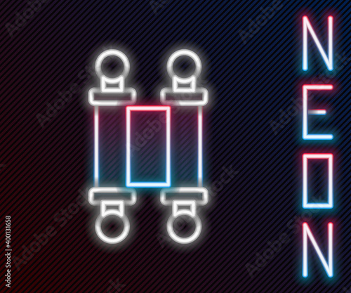 Glowing neon line Decree, paper, parchment, scroll icon icon isolated on black background. Chinese scroll. Colorful outline concept. Vector Illustration.