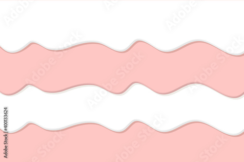 white and pink melted ice cream, chocolate or yogurt flowing down layered. Dripping cream or milk horizontal banner. liquid sweet caramel or glaze vector background. cute pastel colors. Flowing paint