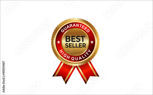 Illustration vector graphic of best seller label sticker design template