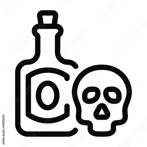 
Danger with chemical, a solid icon demonstrating toxic chemical

