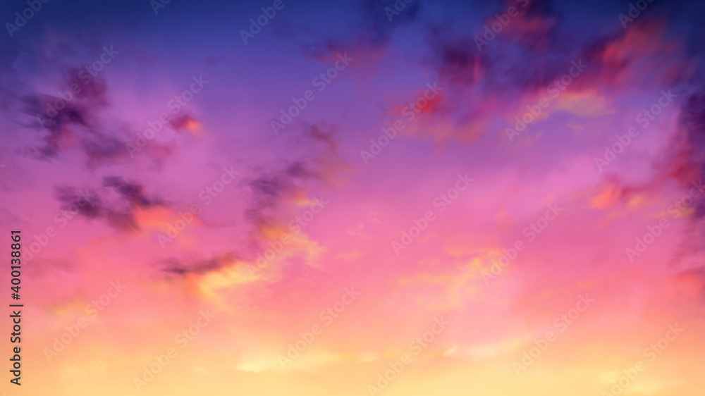 Obraz premium 夕焼け イラスト