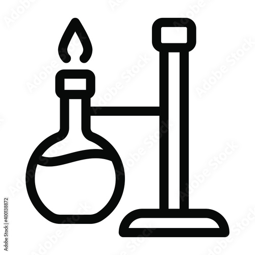 

A trendy solid icon of lab apparatus, retort stand
