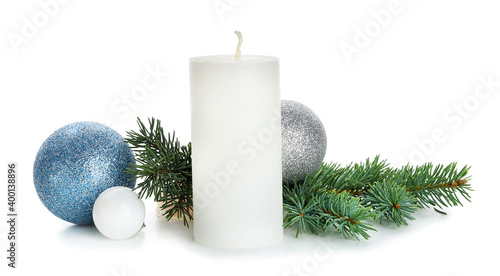 Christmas holiday candle wi...
