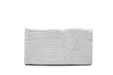 Stack of white napkins isolated on white background