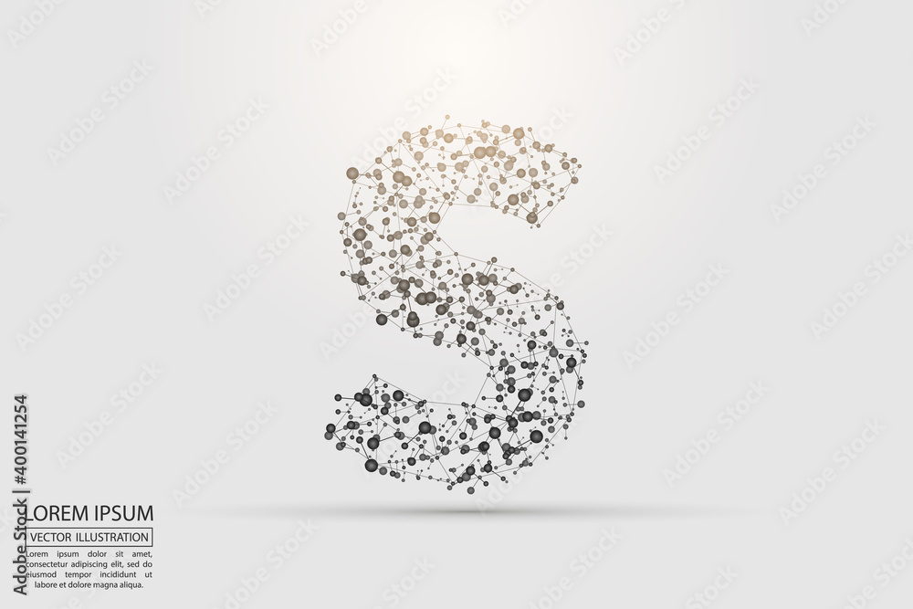 English letters abstract font consists 3d of triangles, lines, dots and connections. Vector illustration EPS 10. English letters abstract font consists 3d of triangles, lines, dots and connections. Vector illustration EPS 10.