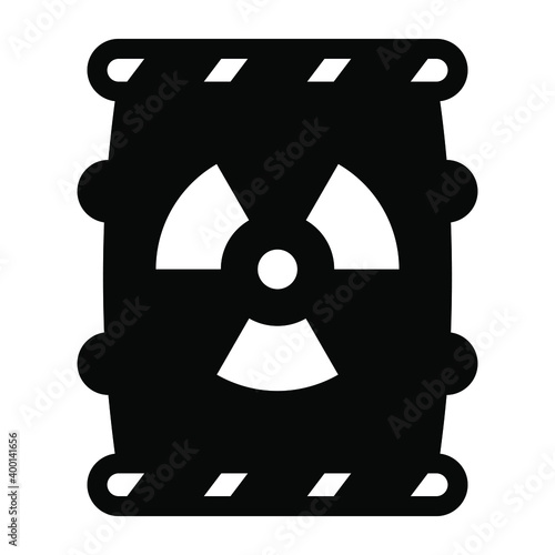 
A trendy solid icon of radioactive waste
