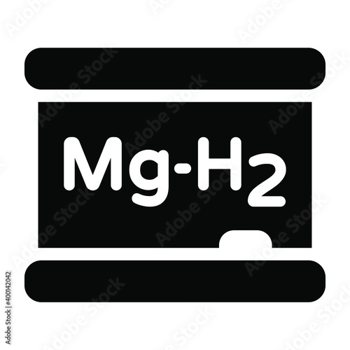
A formula of magnesium hydride written on a board, solid icon denoting chemistry lecture
