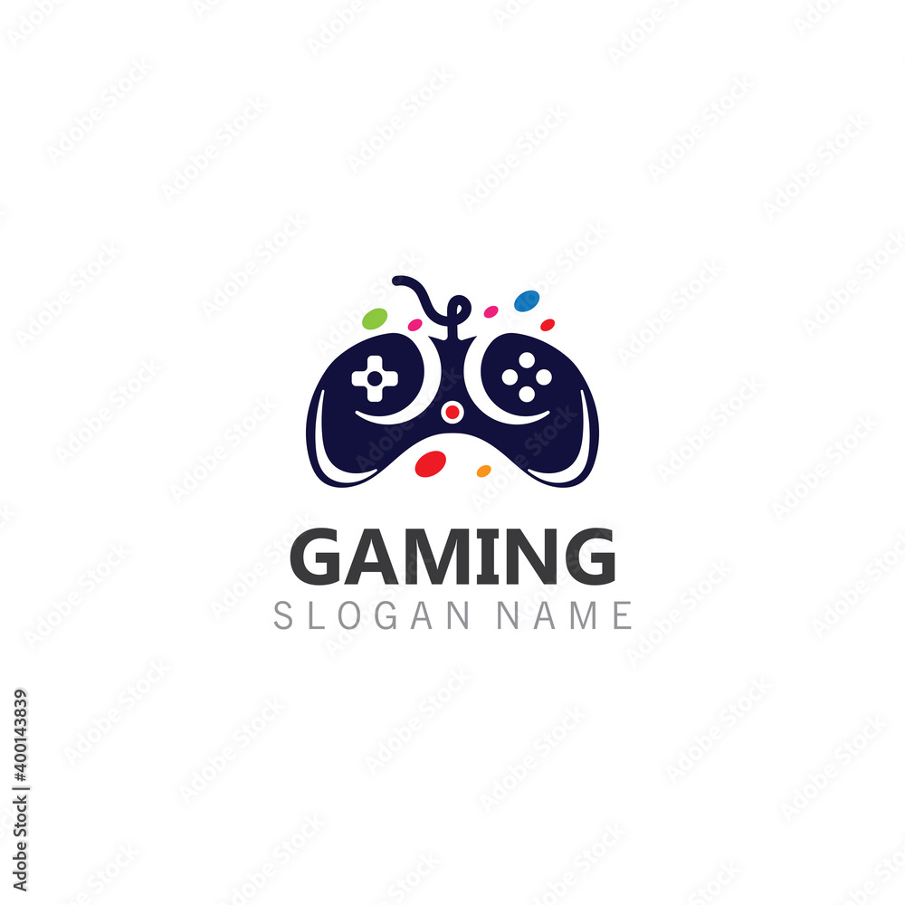 Joystick Game controller logo template joystick icon Vector Image Joystick Game controller logo template joystick icon Vector Image