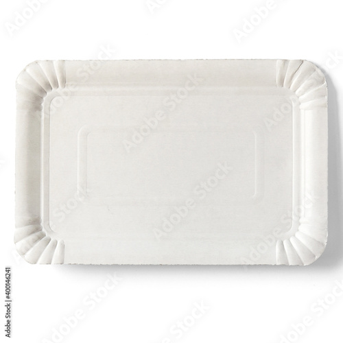 White tray isolated over white background
