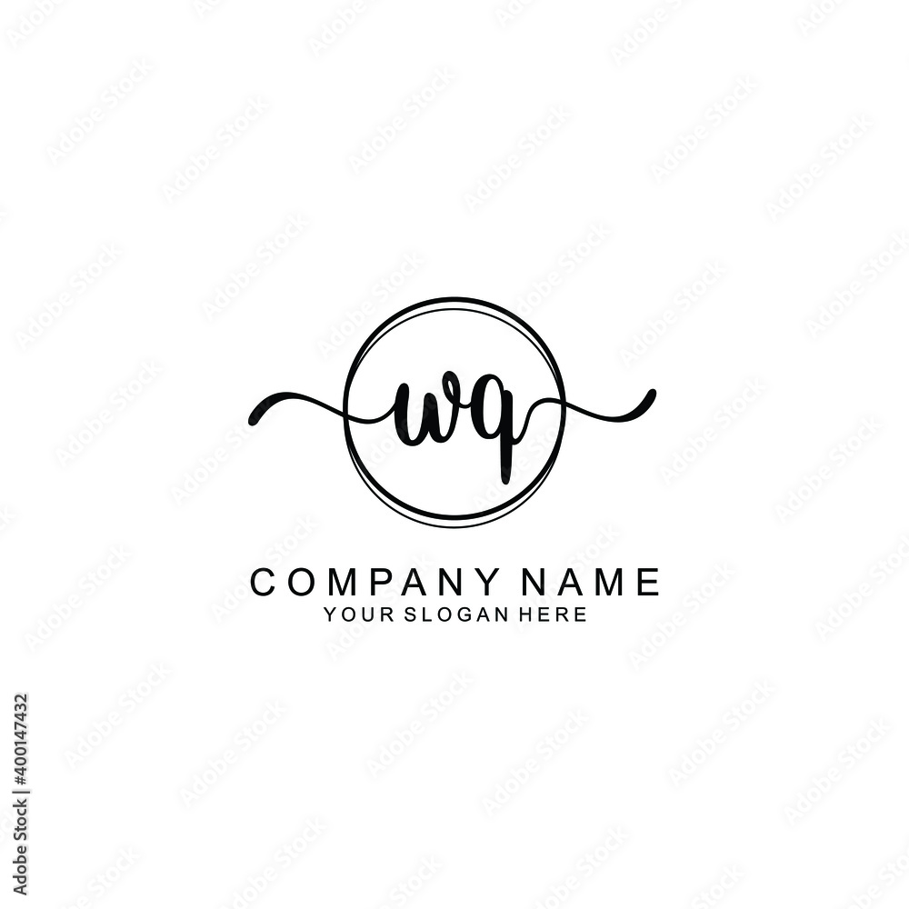 Initial WQ Handwriting, Wedding Monogram Logo Design, Modern Minimalistic and Floral templates for Invitation cards
Initial WQ Handwriting, Wedding Monogram Logo Design, Modern Minimalistic and Floral templates for Invitation cards