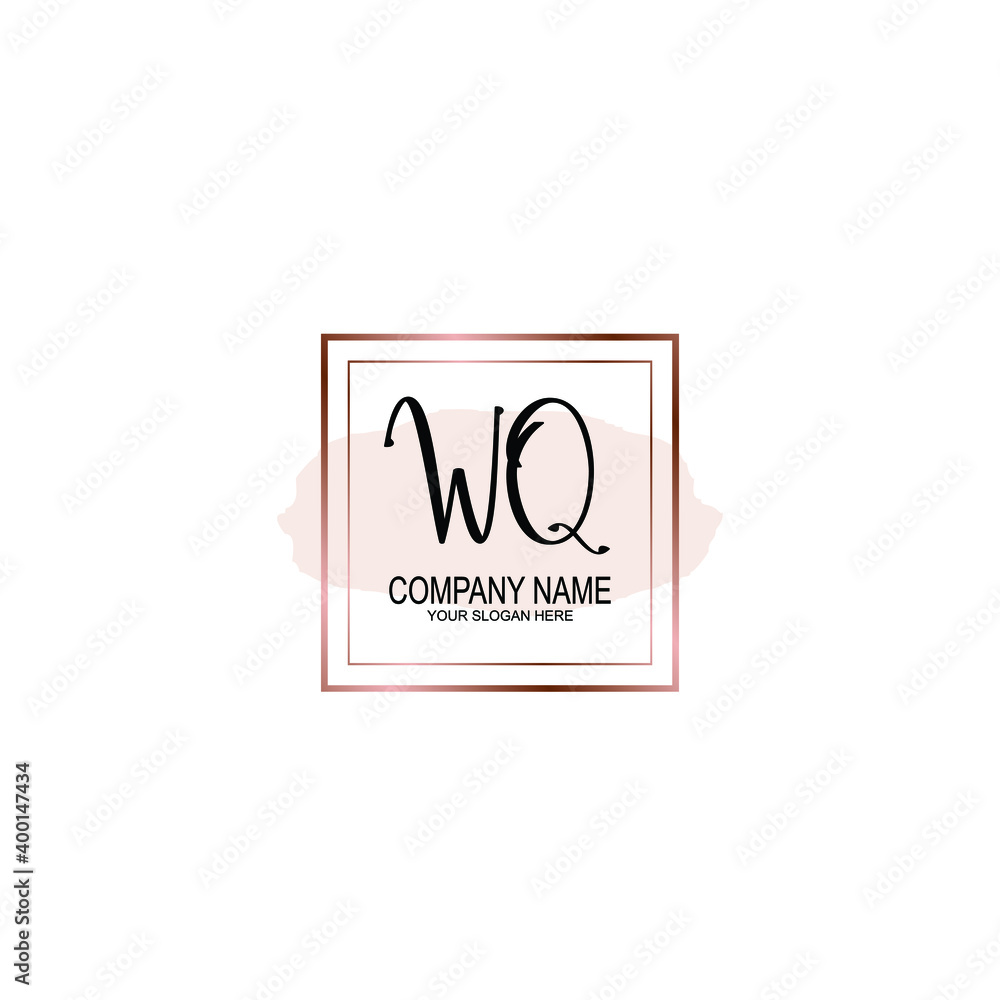 Initial WQ Handwriting, Wedding Monogram Logo Design, Modern Minimalistic and Floral templates for Invitation cards
Initial WQ Handwriting, Wedding Monogram Logo Design, Modern Minimalistic and Floral templates for Invitation cards