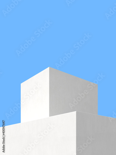 3D illustration of abstract architecture background  Minimal architectural poster.
