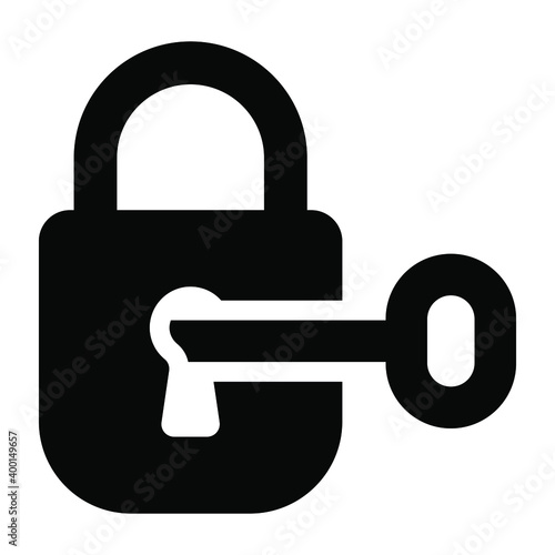 
A solid icon of secure access in modern style
