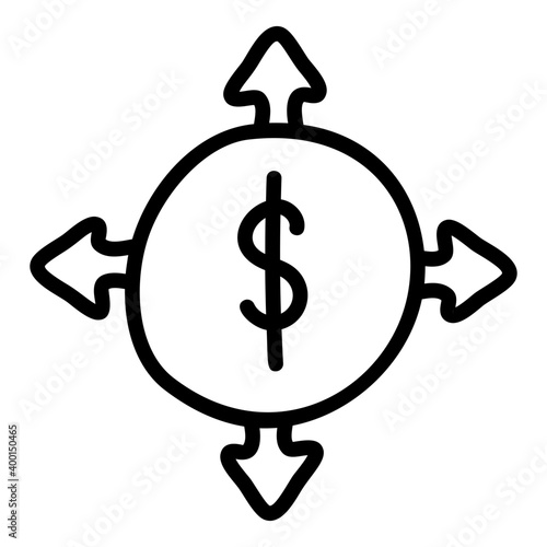 Line vector design of cash outflow 