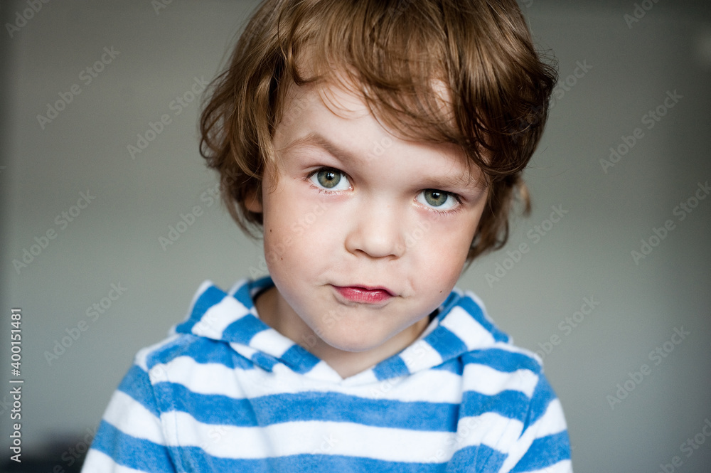 Portrait of a cute emotional child Portrait of a cute emotional child