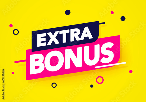 Vector Illustration Modern Extra Bonus Label