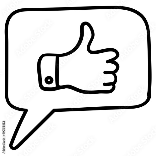 Line design icon of customer feedback 
