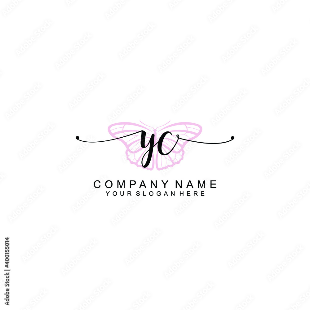 Initial YC Handwriting, Wedding Monogram Logo Design, Modern Minimalistic and Floral templates for Invitation cards Initial YC Handwriting, Wedding Monogram Logo Design, Modern Minimalistic and Floral templates for Invitation cards
