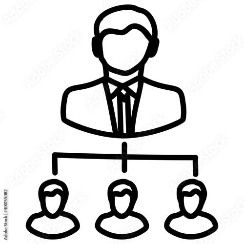User network icon in line design 