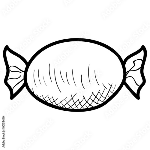Sweet candy vector in doodle design 