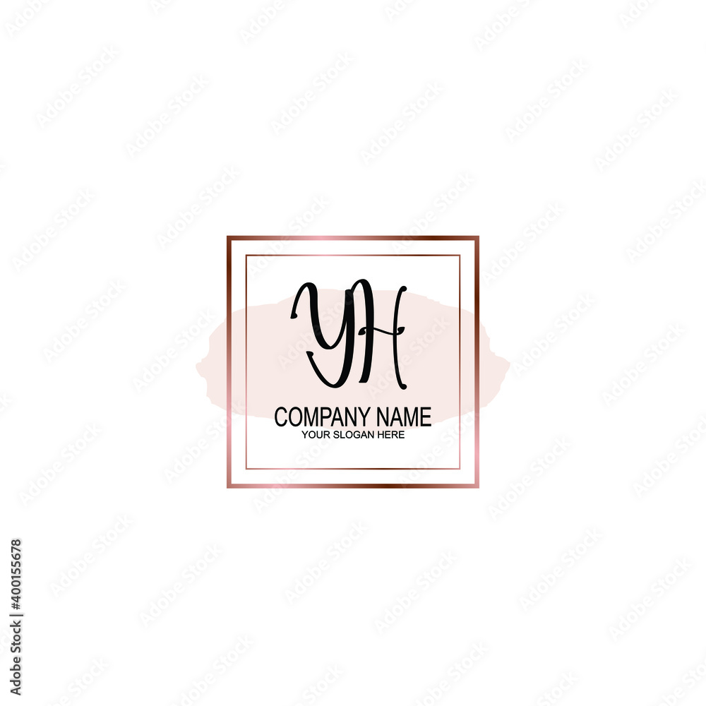 Initial YH Handwriting, Wedding Monogram Logo Design, Modern Minimalistic and Floral templates for Invitation cards Initial YH Handwriting, Wedding Monogram Logo Design, Modern Minimalistic and Floral templates for Invitation cards