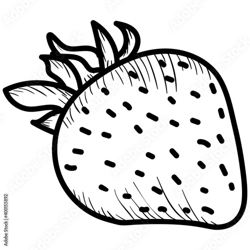 Strawberry icon isolated on white background 