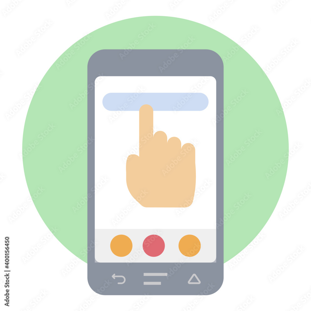 Mobile user interface flat icon 
