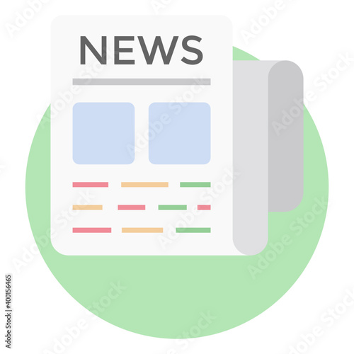 Flat icon news headlines vector 