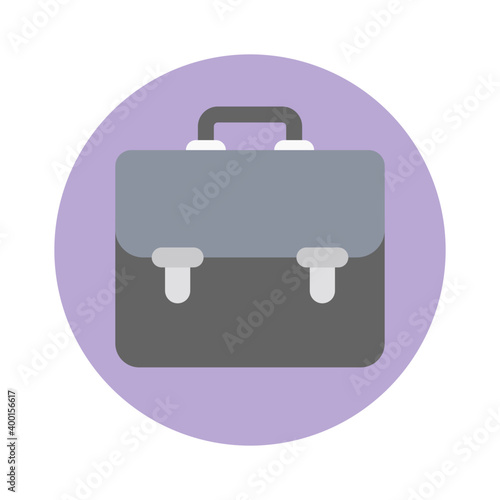 Business case, portfolio flat icon 