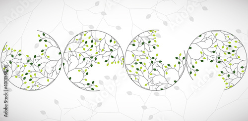 Abstract circle tree vector. Ecology creative background.