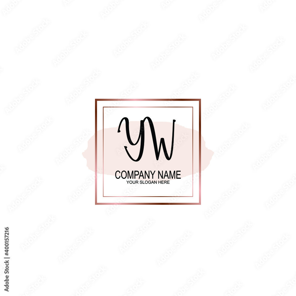 Initial YW Handwriting, Wedding Monogram Logo Design, Modern Minimalistic and Floral templates for Invitation cards Initial YW Handwriting, Wedding Monogram Logo Design, Modern Minimalistic and Floral templates for Invitation cards