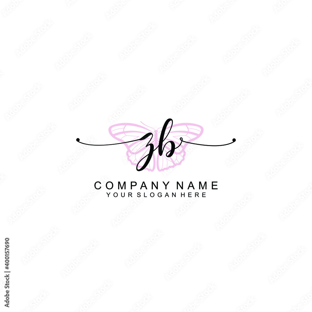 Initial ZB Handwriting, Wedding Monogram Logo Design, Modern Minimalistic and Floral templates for Invitation cards Initial ZB Handwriting, Wedding Monogram Logo Design, Modern Minimalistic and Floral templates for Invitation cards
