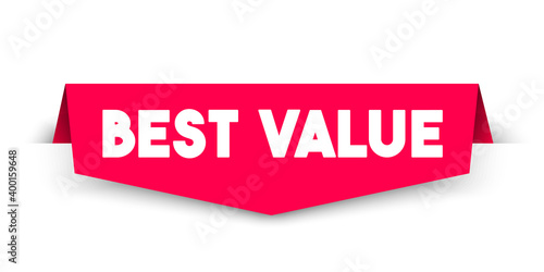 Vector Illustration Modern Red Best Value Label