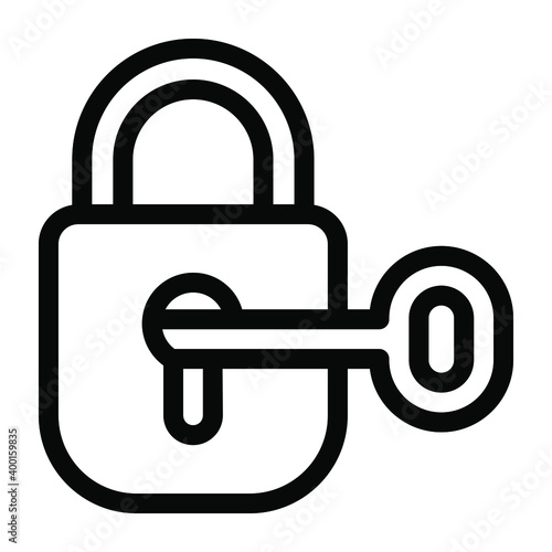 
A solid icon of secure access in modern style
