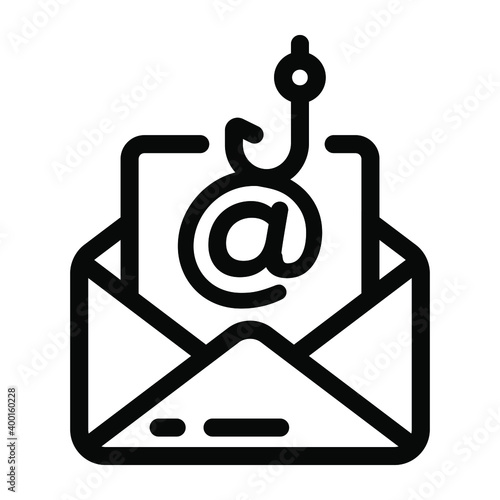 
Cyber phishing icon in solid editable design
